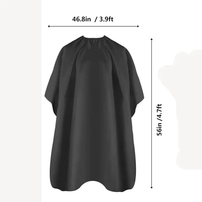 Cape de barbier noire pour hommes et femmes