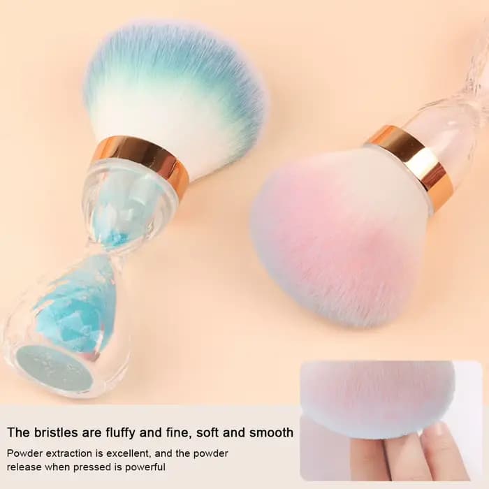 Sablier brosse à poudre pour ongles tête de champignon pinceau de maquillage