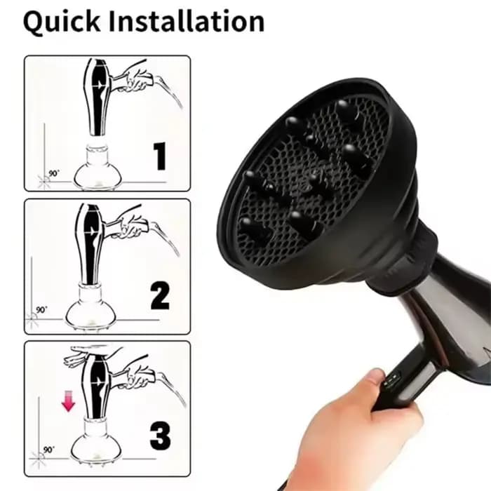 Accessoires de coiffure en silicone : diffuseur de boucles