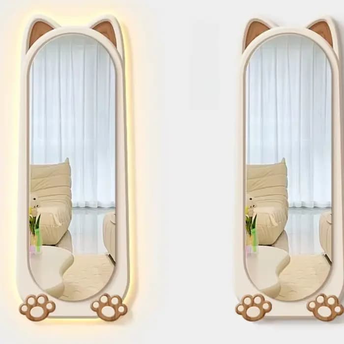 Autocollant mural adhésif miroir table de nuit salle de bain macramé dortoir Design