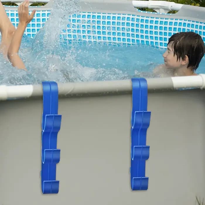 Lot de 2 supports en plastique pour épuisette de piscine, crochets pour poteaux de piscine, accessoires pour spas extérieurs