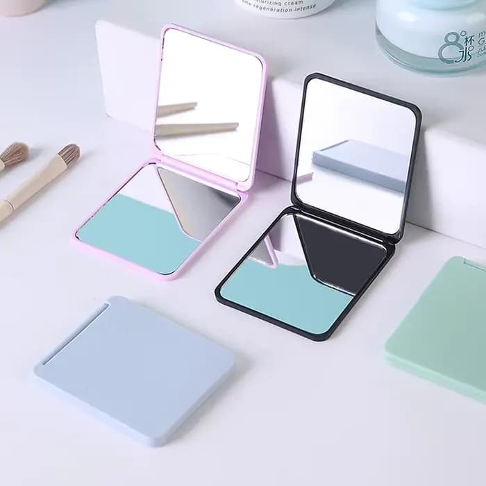 Mini miroir de maquillage carré pliable portable