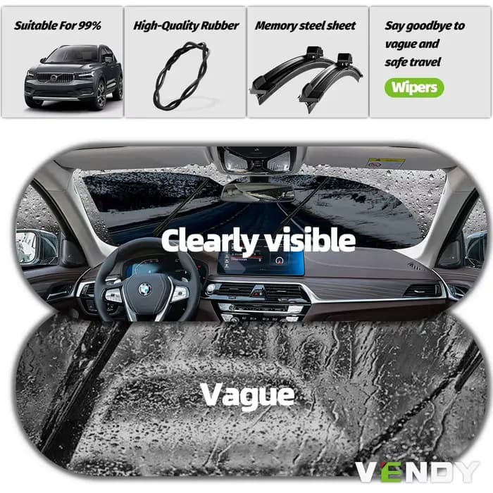Ensemble de balais d'essuie-glace avant et arrière pour Dacia Duster MK1 2014-2017, brosses de pluie pour pare-brise, 20 "+20" 14