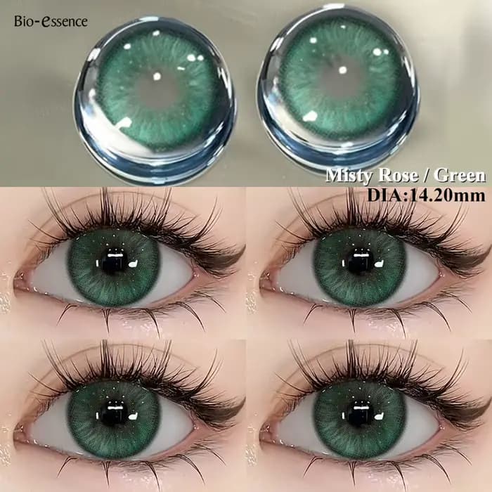 Lentilles de contact vertes bio-essense pour les yeux