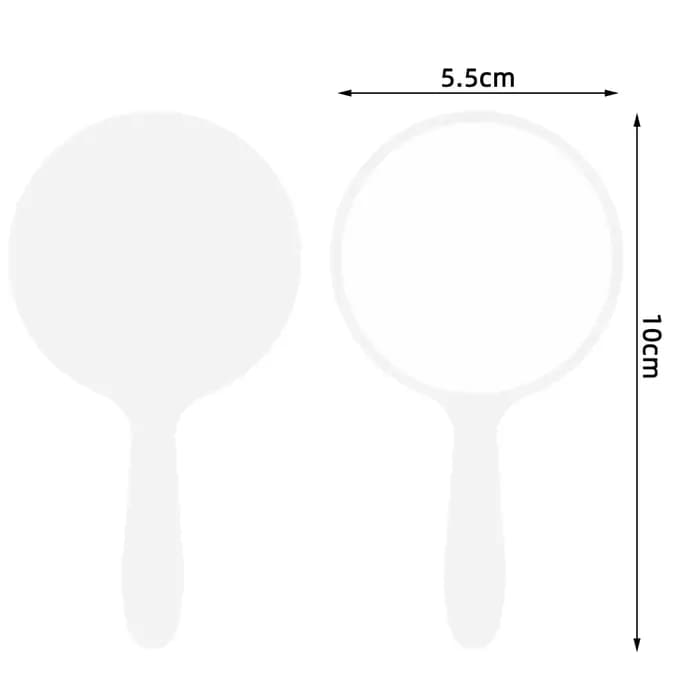 Miroirs à poignée de petite taille avec logo personnalisé