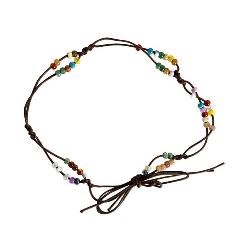 Ceinture accessoire taille marron 31BB avec cravate réglable pour les looks vacances