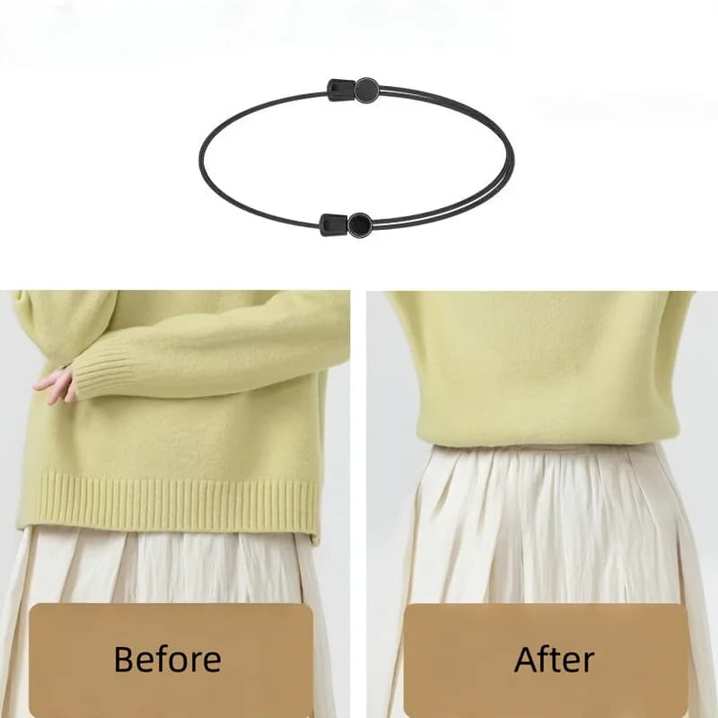 1 ceinture élastique réglable à porter avec une chemise pour changer de style vestimentaire, outils