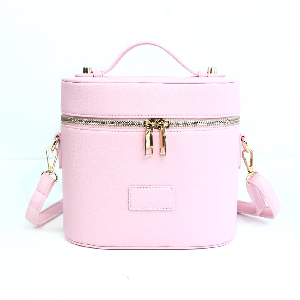 Pochette cosmétique en cuir personnalisable avec grand volume, imperméable, détachable, avec brosse