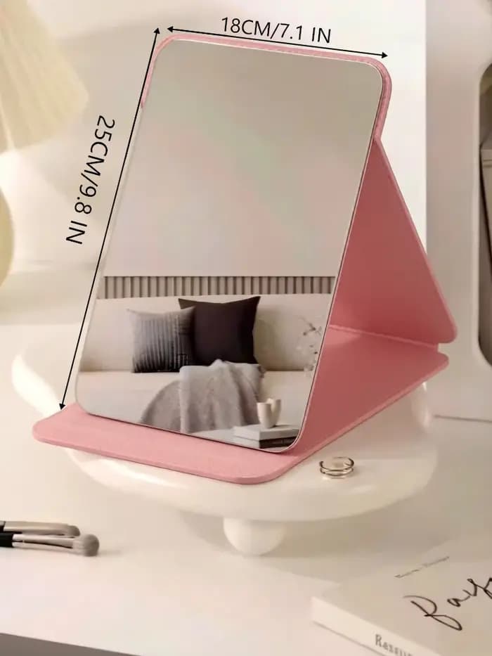 Miroir de maquillage portable pliable | Compact et adapté aux voyages | Convient aux étudiants