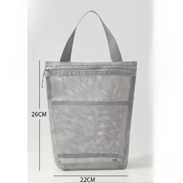 Nouvelle trousse de toilette 22x26cm avec poignée pratique, grande capacité, sac de rangement en maille pour articles de toilette, trousse de maquillage pour voyages d'affaires