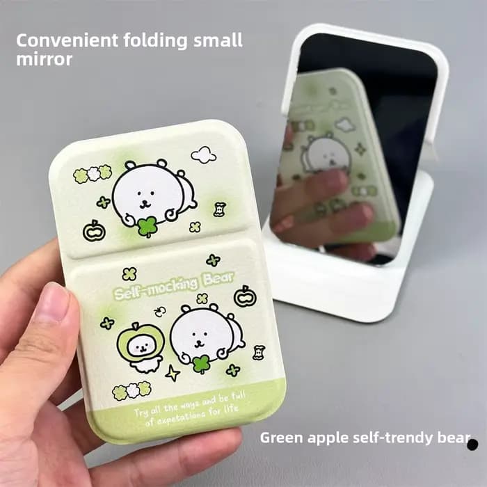 Miroir compact pliable Kawaii Nagano Joke Bear