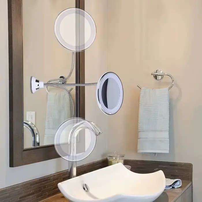 Miroir de maquillage grossissant LED 10X