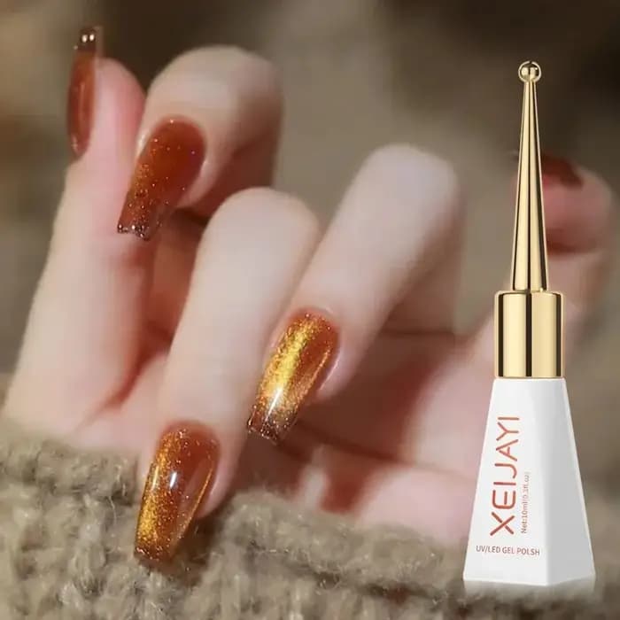 Verhéritage à Ongles Gel UV LED, Effet Holographique, Effet Galactique, Effet Miroir, Porcelaine Blanche, Œil de Chat, 1 Pièce, 10ml
