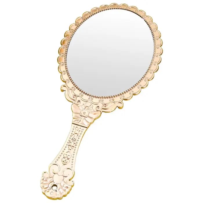 Miroir de maquillage Vintage Portable en or Rose