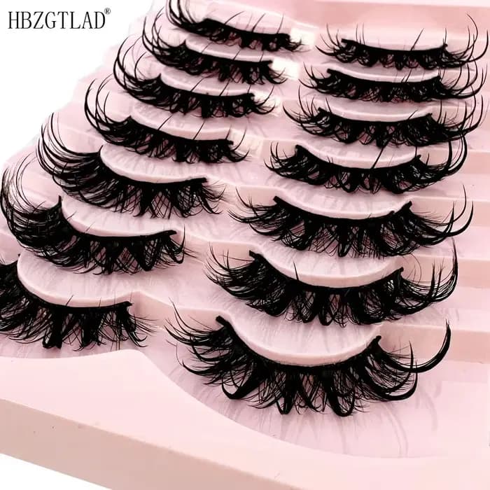 Nouveau 7 paires Design cils Manga humides 3D Extensions de cils moelleux maquillage mode longs épai