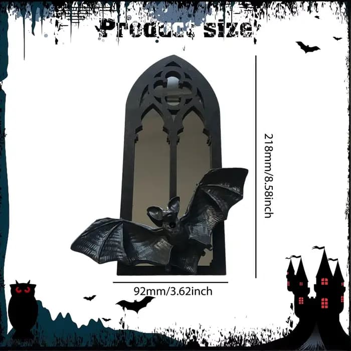 Miroir mural en arc gothique