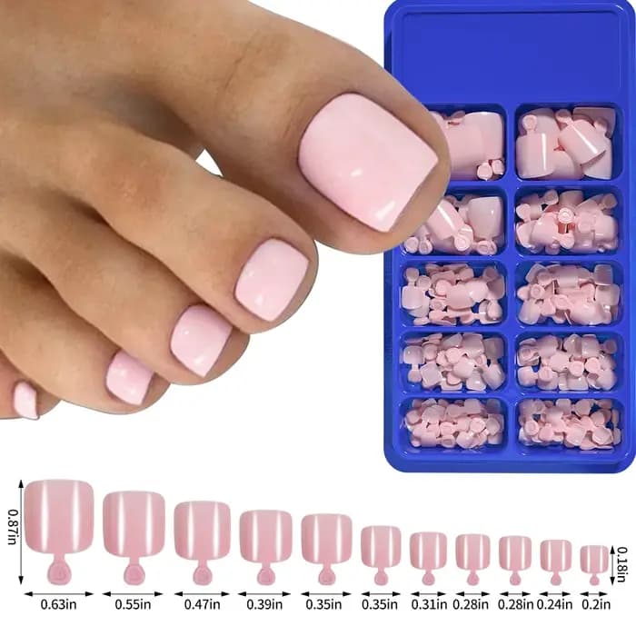 100/120 pièces faux ongles français court carré couverture complète