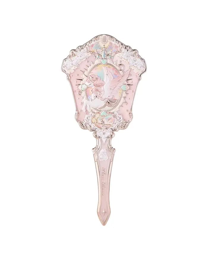 Miroir à main Flower Knows Unicorn, miroir de maquillage vintage gravé et embossé, miroir cosmétique
