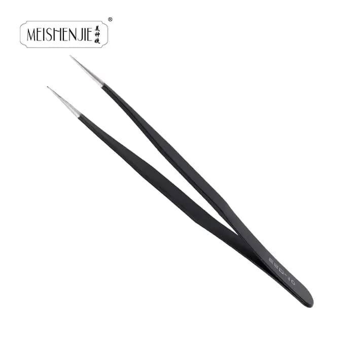 MEISHENJIE-Pince à épiler en acier inoxydable pour faux cils, outil de maquillage pour extensions d'