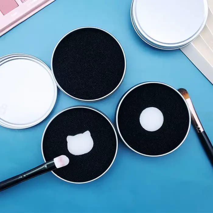 Éponge de nettoyage pour pinceaux de maquillage