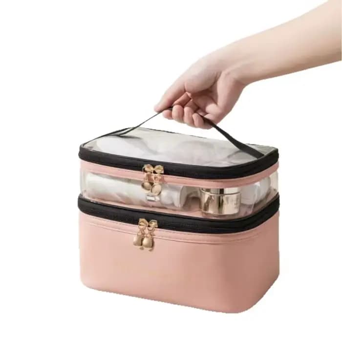 Trousse de maquillage double couche