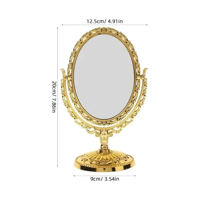Miroir de maquillage de bureau vintage européen