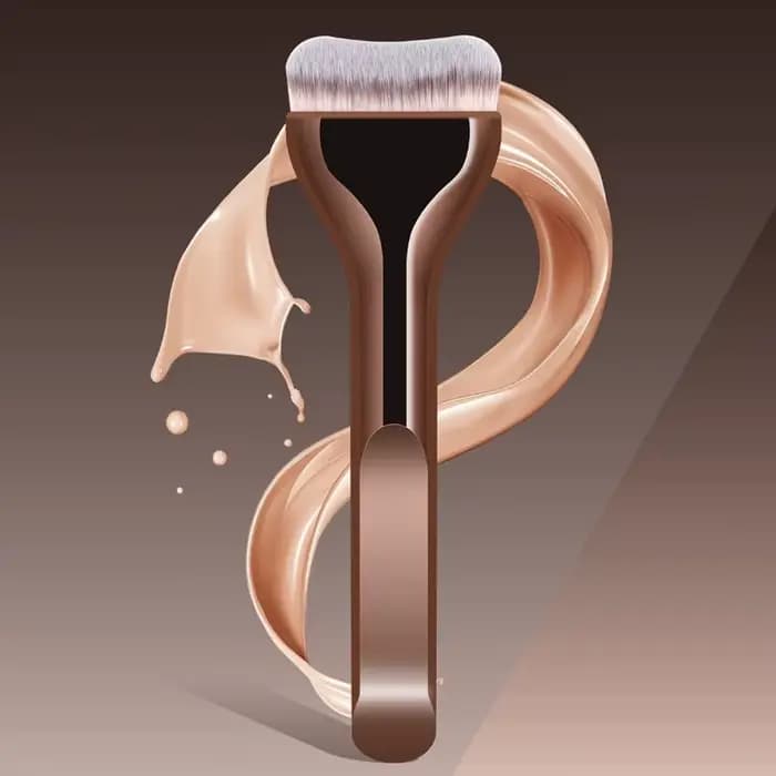 Pinceau de fond de teint professionnel - Poils en nylon doux