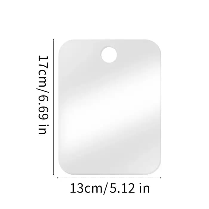 Miroir de voyage portable S/L pour camping, salle de bain, rasage, maquillage, en acrylique, anti-bu