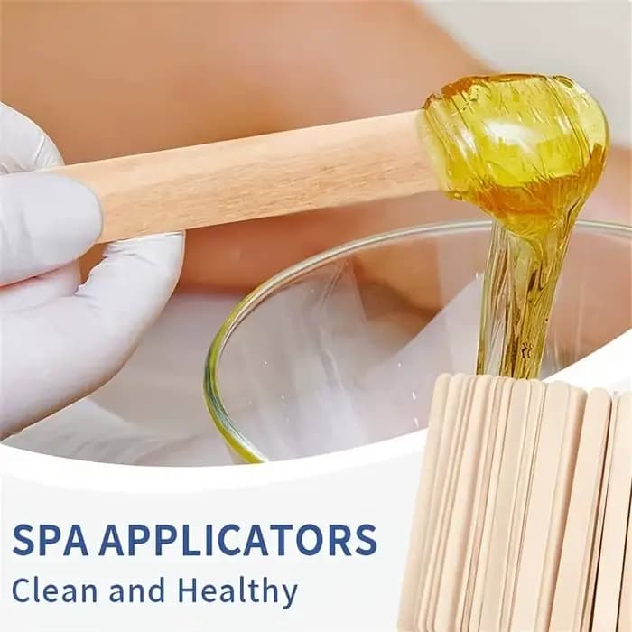 500 pièces femme en bois épilation bâton jetable épilation spatule cire bâtons bois visage sourcils