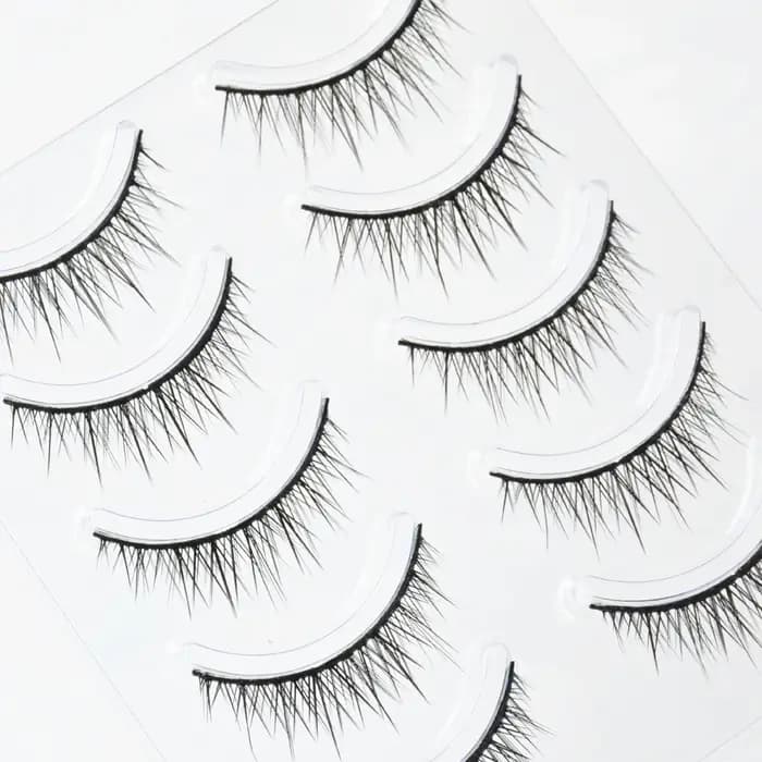 Bandes de faux cils bande complète tige dure bébé queue de poisson droite faux cils cils naturels po