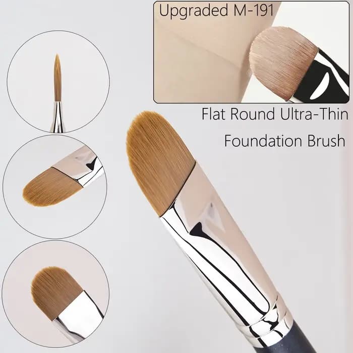 Pinceau de maquillage pour fond de teint Ultra-fin, rond et plat amélioré, outil de maquillage profe