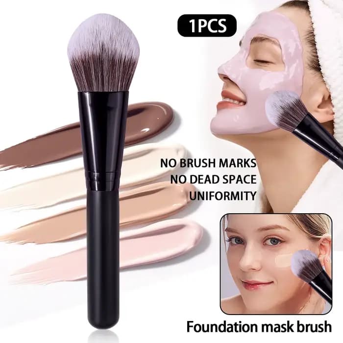 1 pinceau pour fond de teint et masque, sans traces de pinceau, poils doux pour un maquillage et des