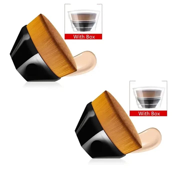 1/2 pièces nouveau pinceau de maquillage magique poudre de beauté visage Blush pinceaux Portable professionnel fond de teint brosse grands cosmétiques Base souple