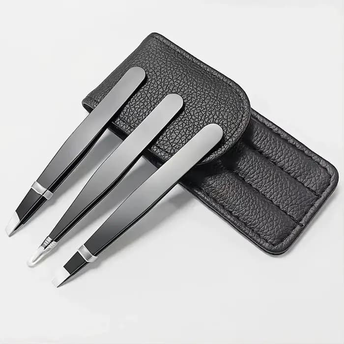 Ensemble de pincettes 3-4 pièces, pincettes à pointe pointue de précision pour sourcils en acier ino