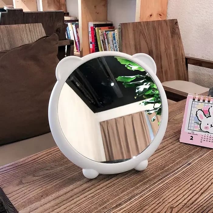 Kawaii chambre maquillage miroir Table filles petit rose maquillage miroir esthétique Portable Ev De