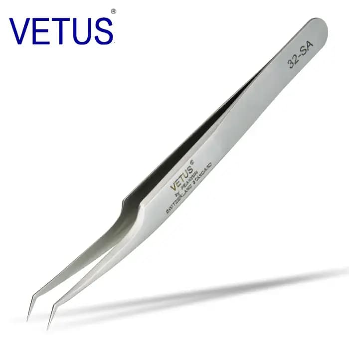 VETUS Original 32-SA pince à épiler hyperfine haute précision Non magnétique Anti-acide pinces cils