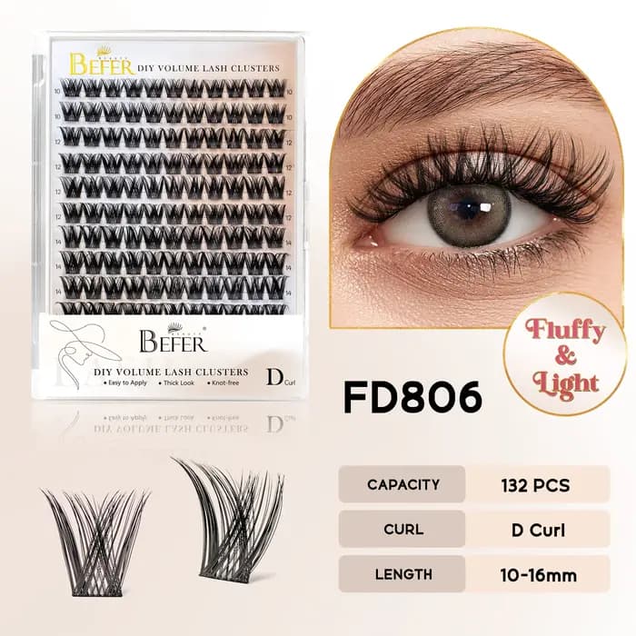 Extensions de Faux-Cils Naturels Individuels