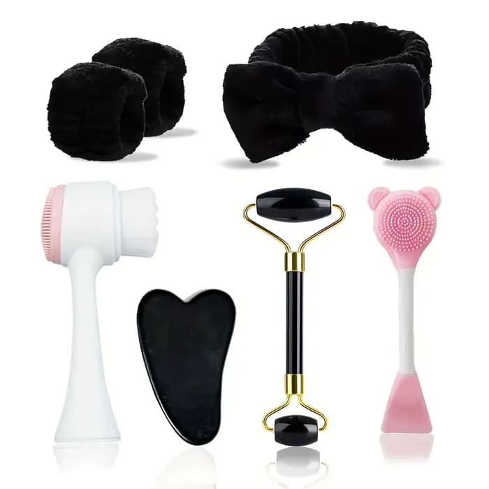 Ensemble de 7 outils de soin du visage pour le nettoyage de la peau