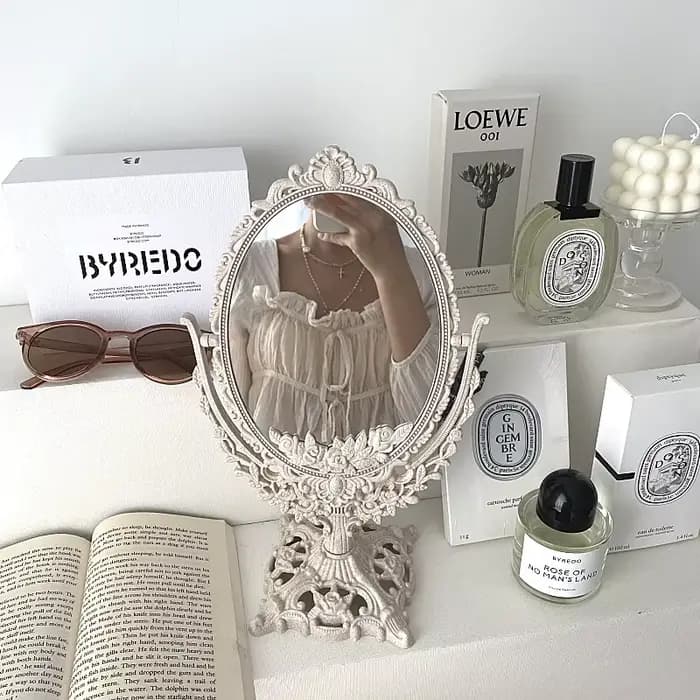 Miroir de conception florale pour la décoration de la maison