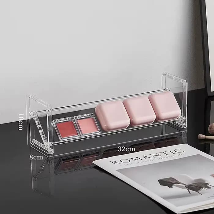 Présentoir à cosmétiques en acrylique à 3 niveaux, plateau multifonctionnel pour fards à paupières,
