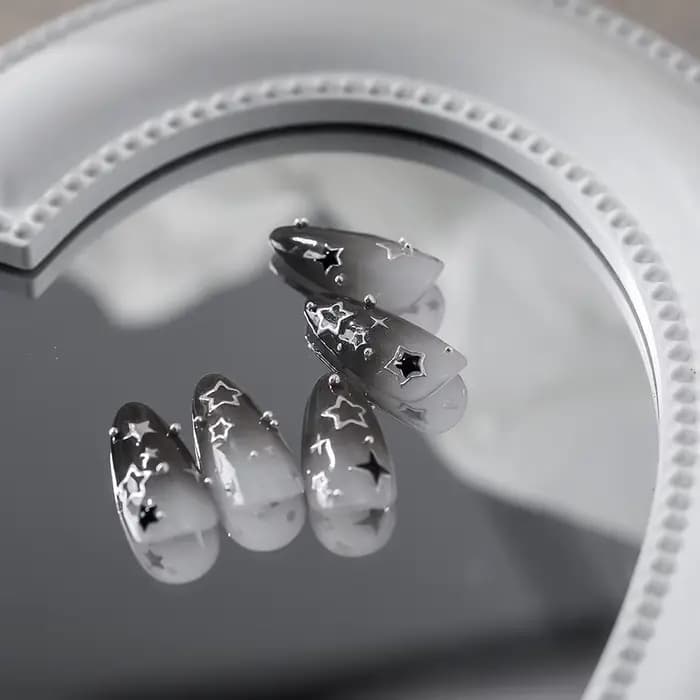 Autocollant pour ongles bronzants, adhésif Transparent sur le dos, pour Nail Art, Cool, étoile à cin