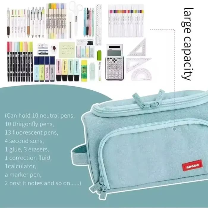 Super grande trousse à crayons portable multifonctionnelle