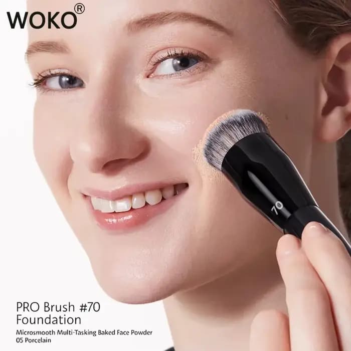 Pinceaux de maquillage pour fond de teint à dessus plat, cheveux synthétiques à angle plat, fond de
