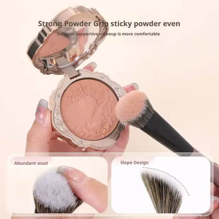 Pinceau à blush en poudre à surface inclinée