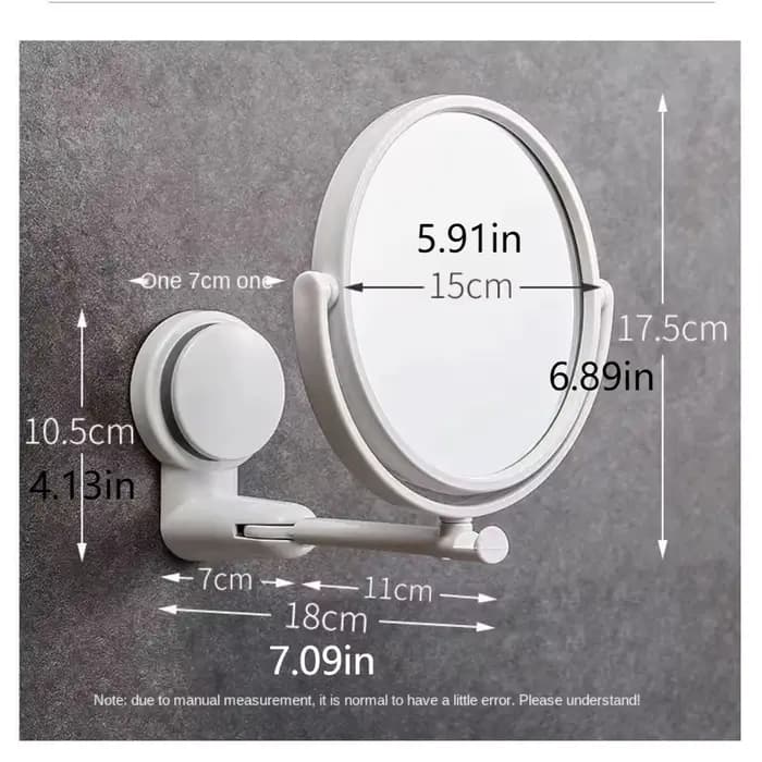 Miroir de maquillage grossissant double face 3X