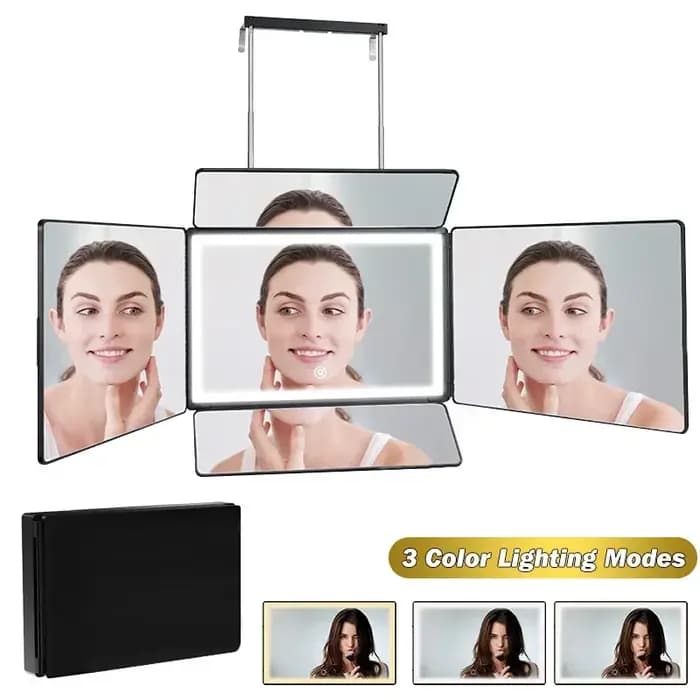 Miroir 5 voies amélioré pour la coupe de cheveux en solo