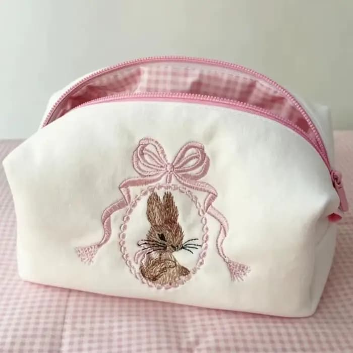 Sac à cosmétiques Kawaii en forme de lapin