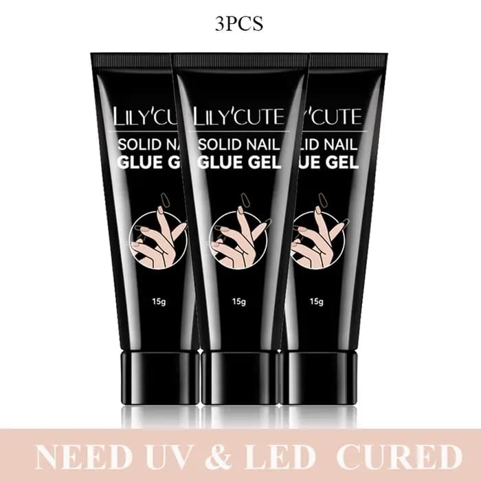 LILYCUTE 1/2/3 pièces 15g colle à ongles solide Gel pour pointe d'ongle presse