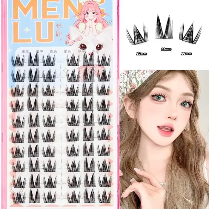 Nouvelle poupée cils Extension naturel oeil de chat faux cils Cosplay maquillage bande croisée cils