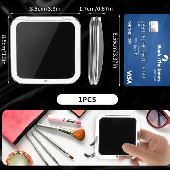 Miroir de poche pliable pour maquillage